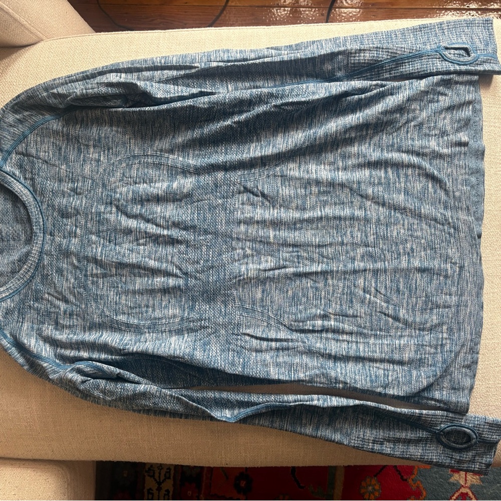 lululemon athletica Heathered Blue Long-Sleeve Crew Top